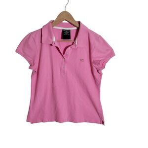Y2K Polo Jean Co Ralph Lauren Pink Polo Woman's Size Large Preppy Vintage